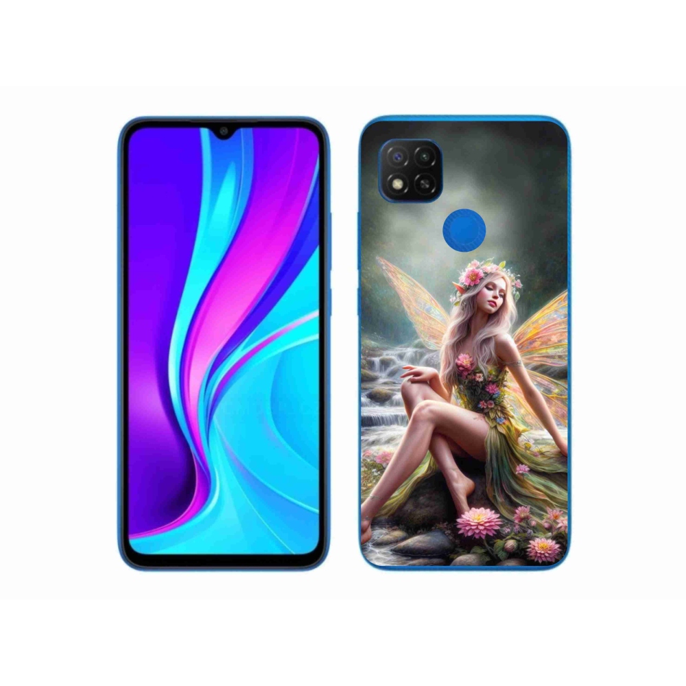 Gél borító mmCase a Xiaomi Redmi 9C - pillangó nő 1