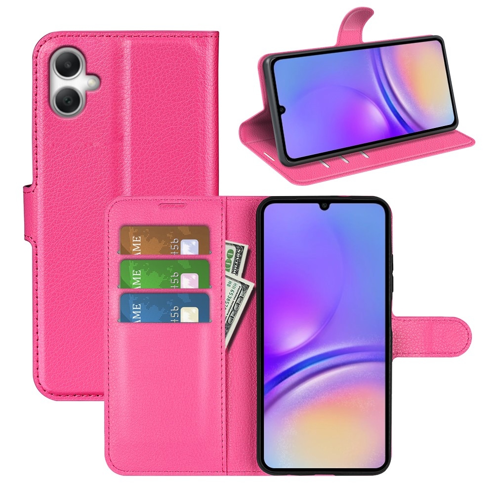 Litchi könyv tok Samsung Galaxy A07 4G - rózsaszínű
