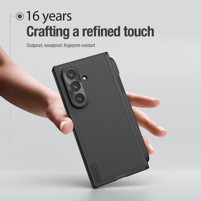 Nillkin Super Frosted FOLD mágneses tolltartó hátlap Samsung Galaxy Z Fold 7 Fekete fekete