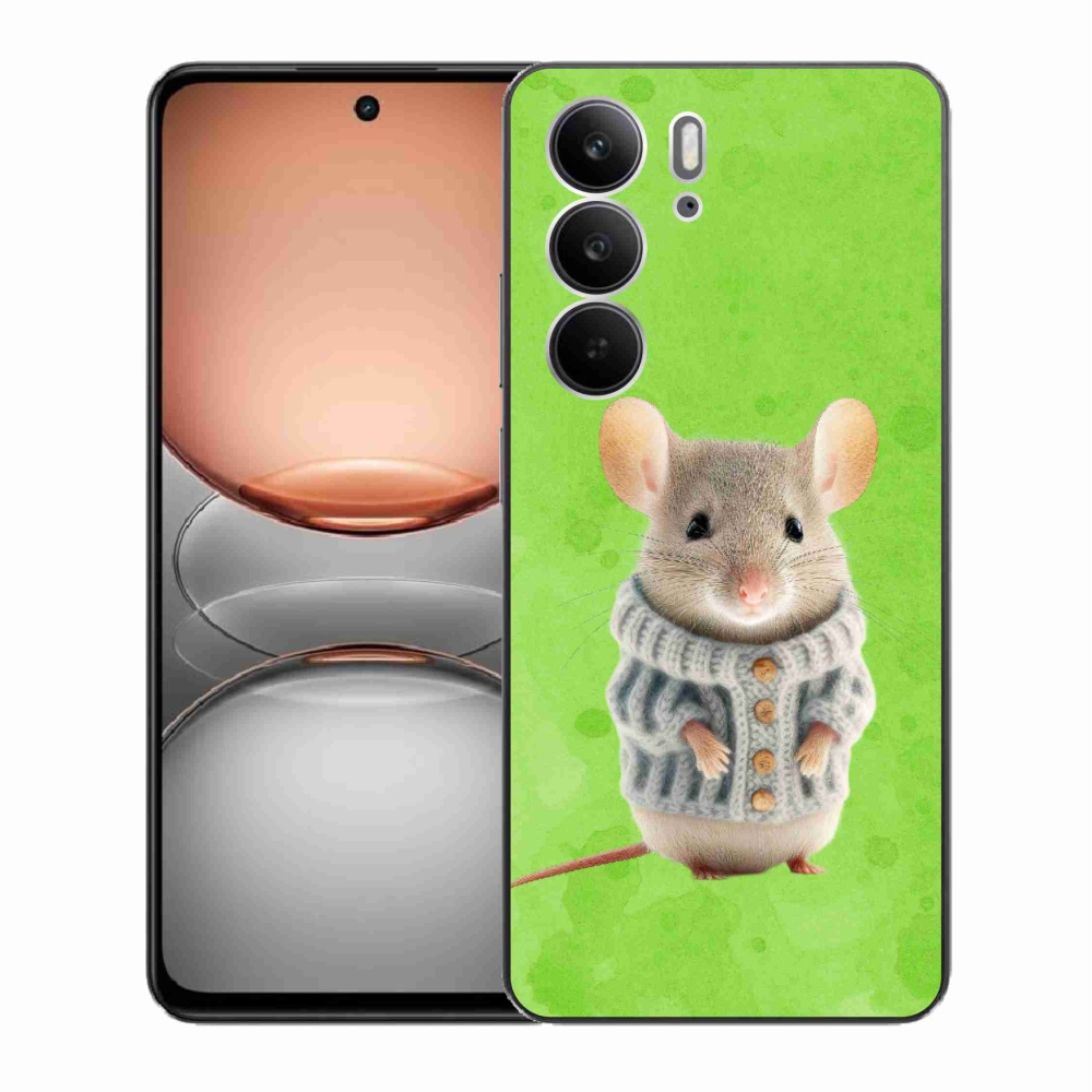 Gél borítás mmCase a Realme C75 készülékhez - egér pulóverben