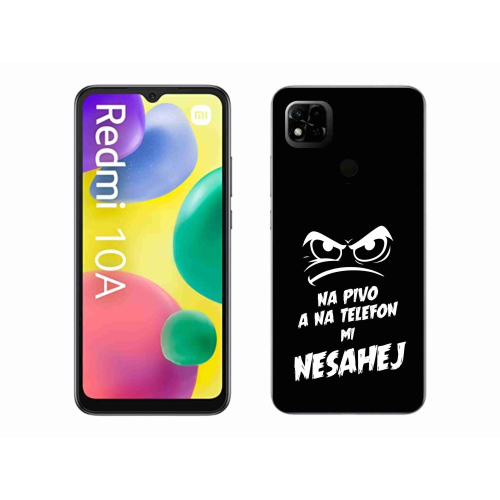 Gél borító mmCase a Xiaomi Redmi 10A - sör motívum 2 fekete háttérrel