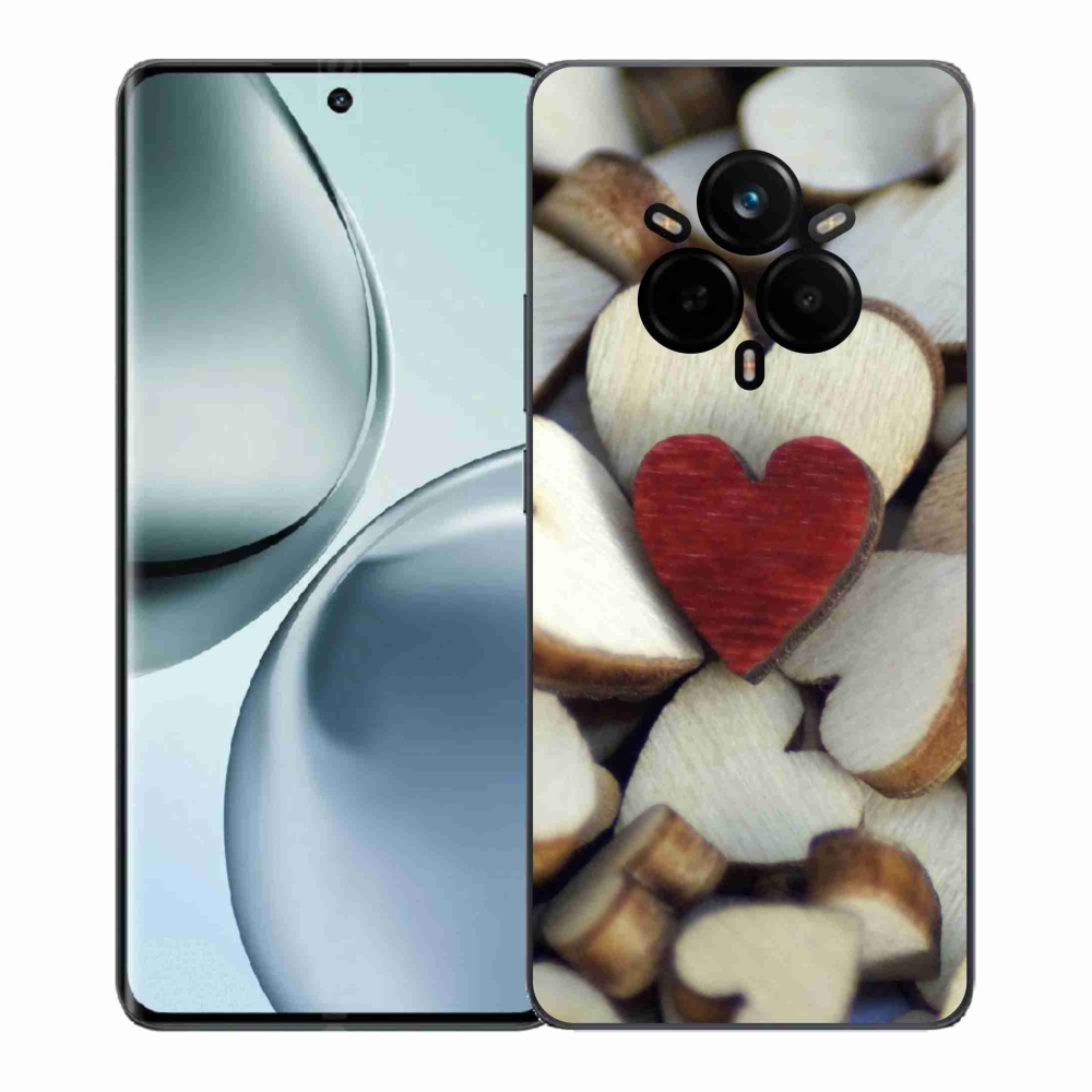 Gél borítás mmCase a Realme 14 Pro 5G készülékhez - gravírozott piros szív