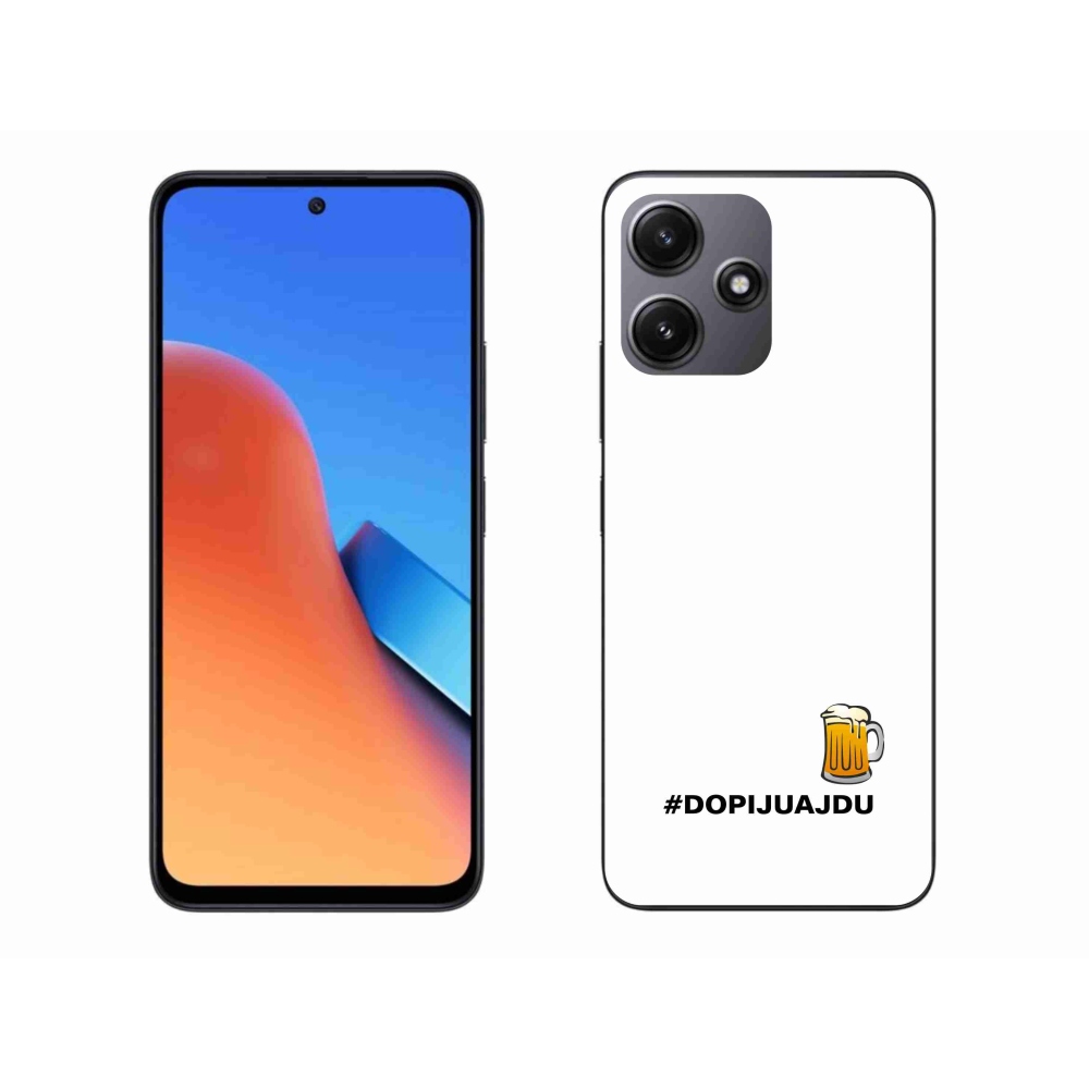 Gél borító mmCase a Xiaomi Redmi 12 5G - sör motívum 1 fehér háttérrel