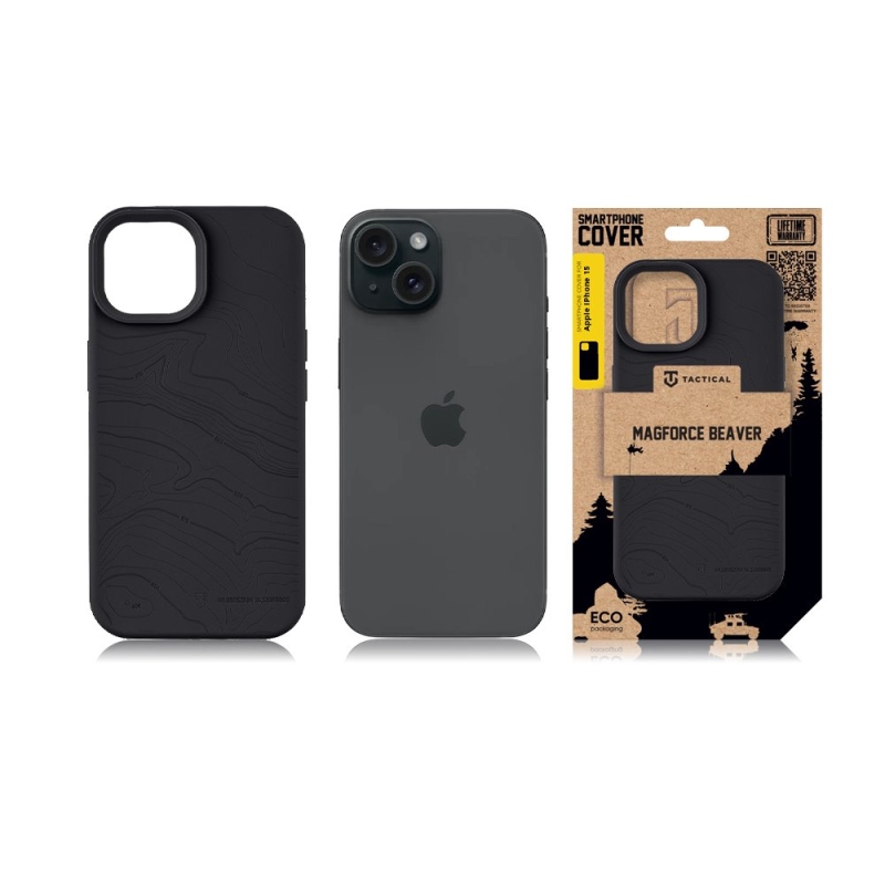 Tactical MagForce Beaver borító iPhone 15 Aszfalthoz