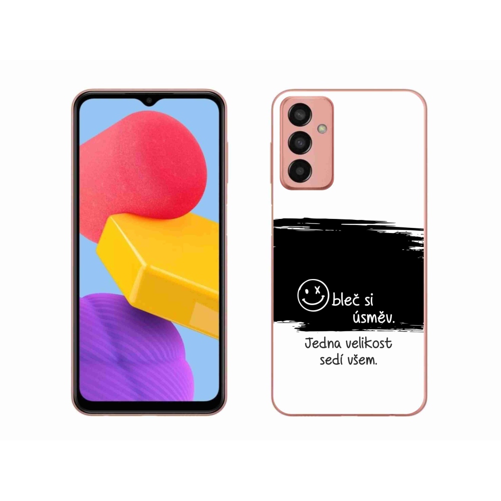 Gél borító mmCase Samsung Galaxy M13 készülékhez - vicces szöveg 8 fekete-fehér háttérrel