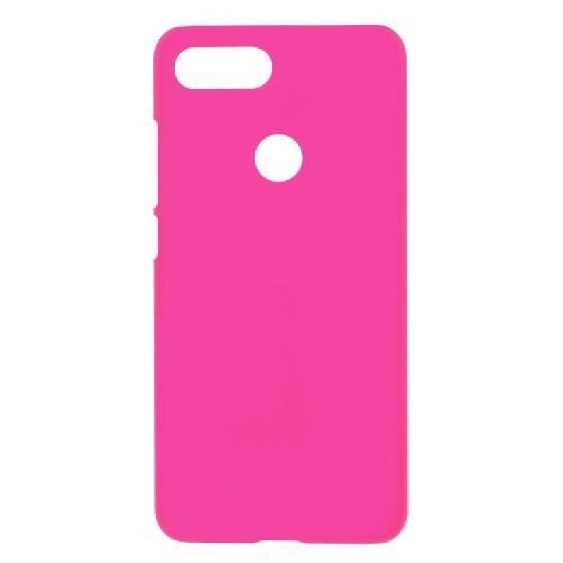Gumírozott műanyag tok gumírozott borítással Xiaomi Mi 8 Lite készülékhez - rózsaszínű