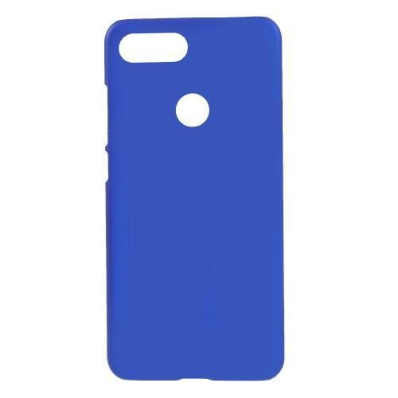 Gumírozott műanyag tok gumírozott borítással Xiaomi Mi 8 Lite készülékhez - sötétkék