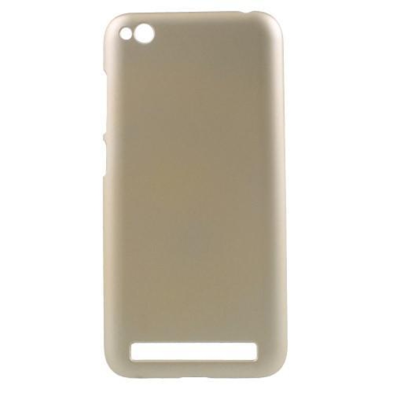 Rubbi gumírozott műanyag tok a Xiaomi Redmi 5A számára - arany színben