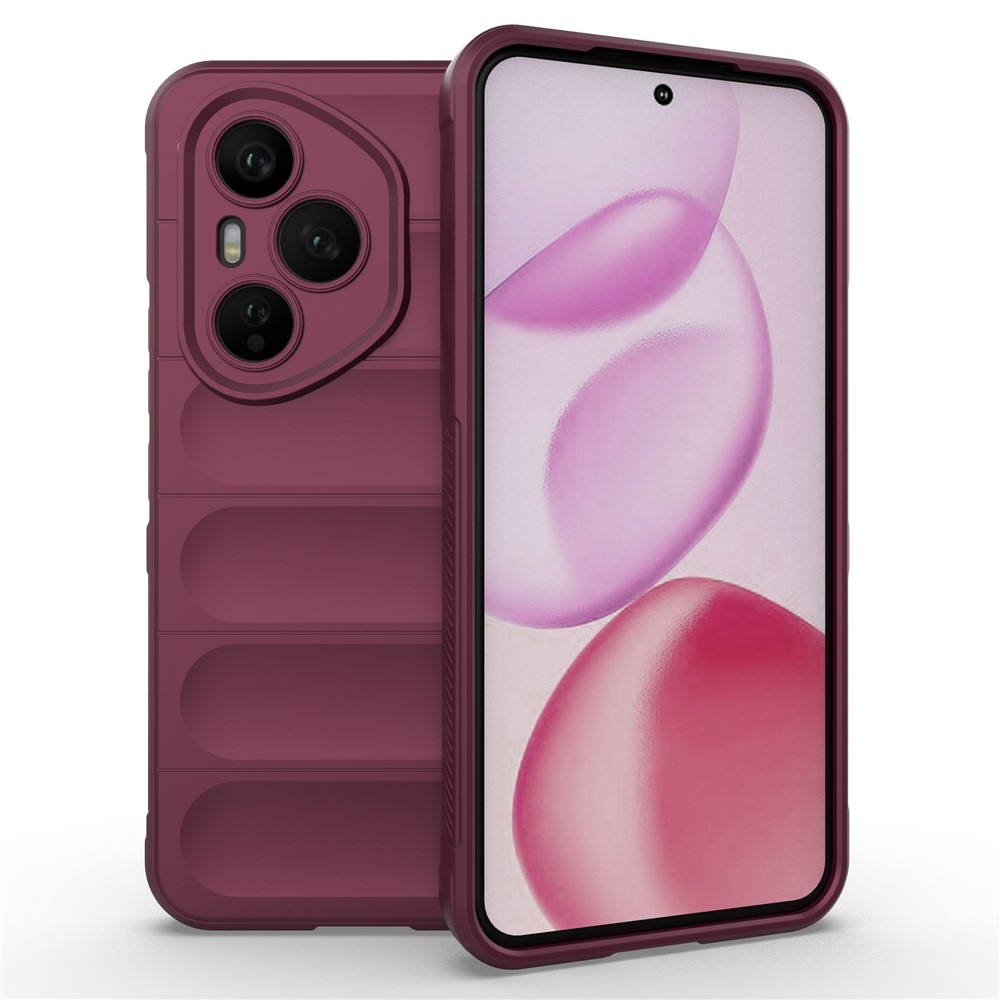 Rugg tartós gél tok a Honor 400 Pro-hoz - bordó színű