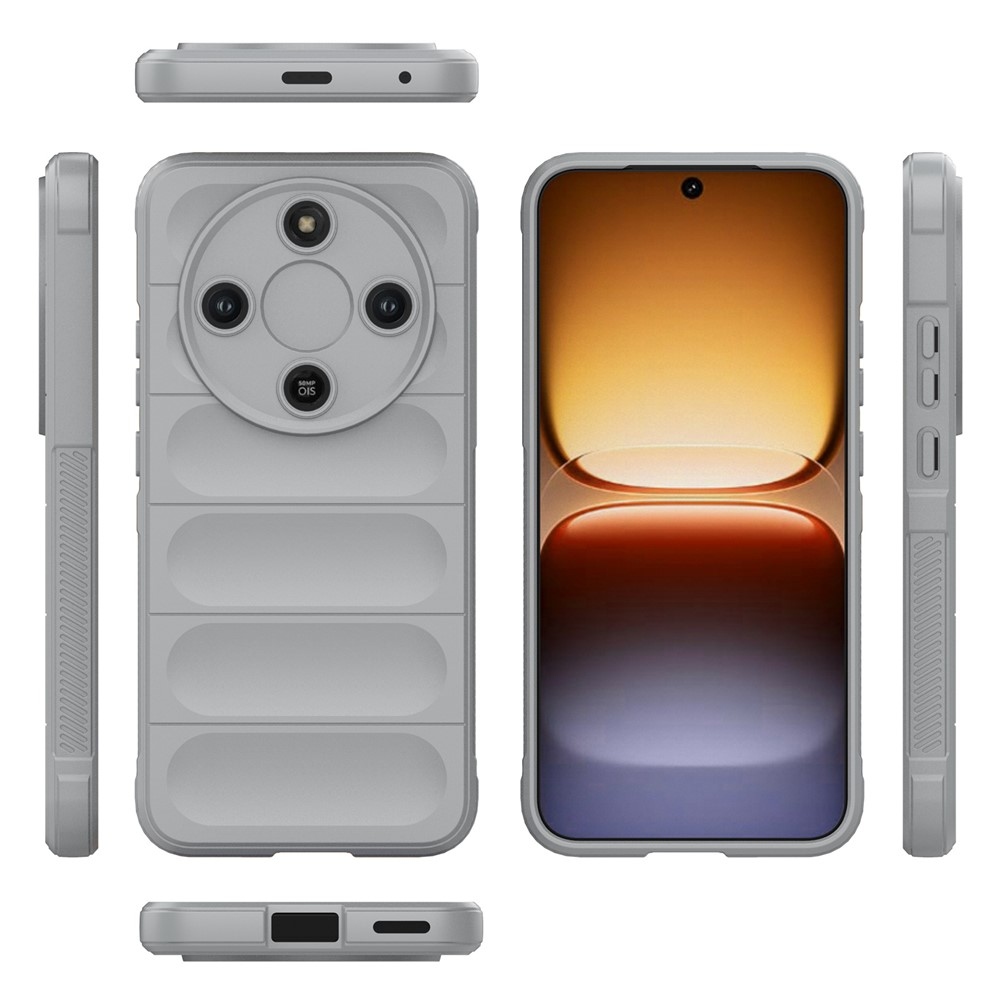 Rugg tartós gél tok a Honor Magic 8 Lite 5G készülékhez - világosszürke