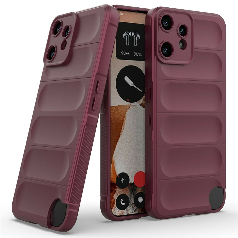 Rugg tartós zselés tok a Nothing CMF Phone 2 Pro készülékhez - bordó színű