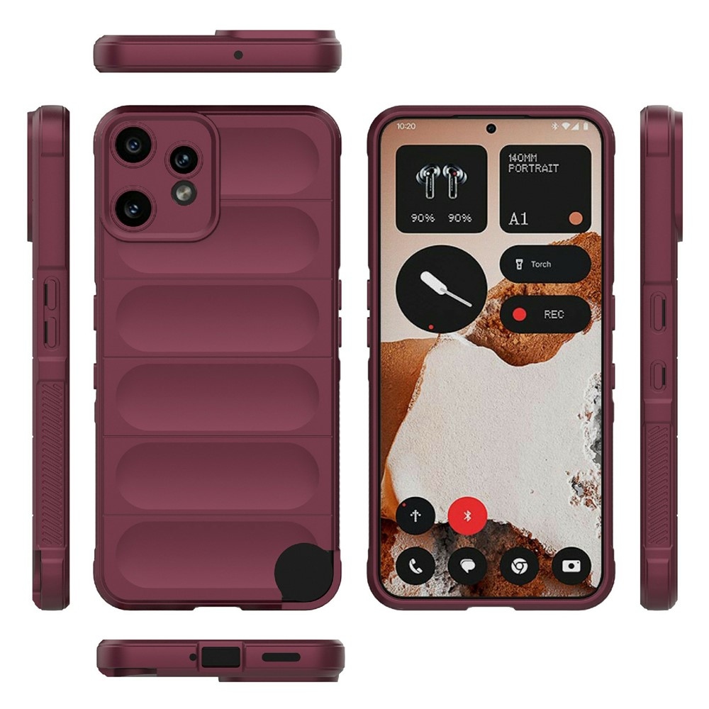 Rugg tartós zselés tok a Nothing CMF Phone 2 Pro készülékhez - bordó színű