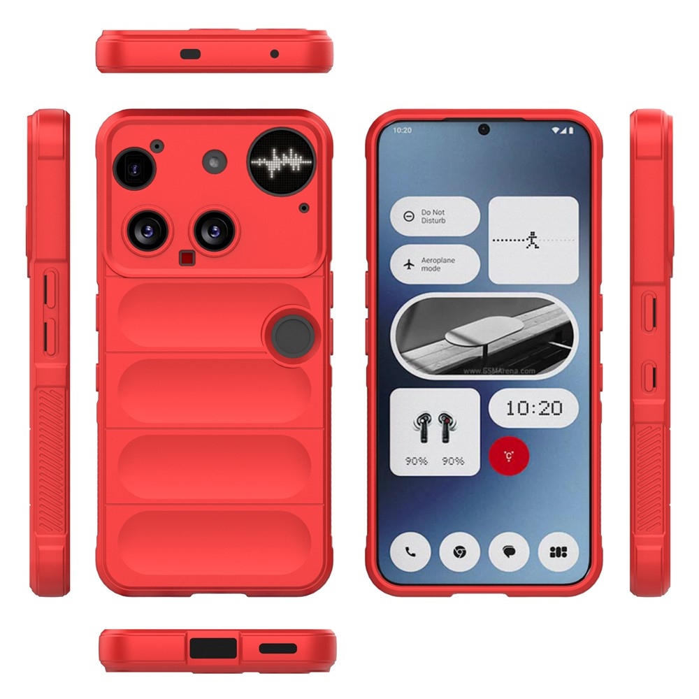 Rugg tartós zselés tok Nothing Phone (3) 5G telefonhoz - piros
