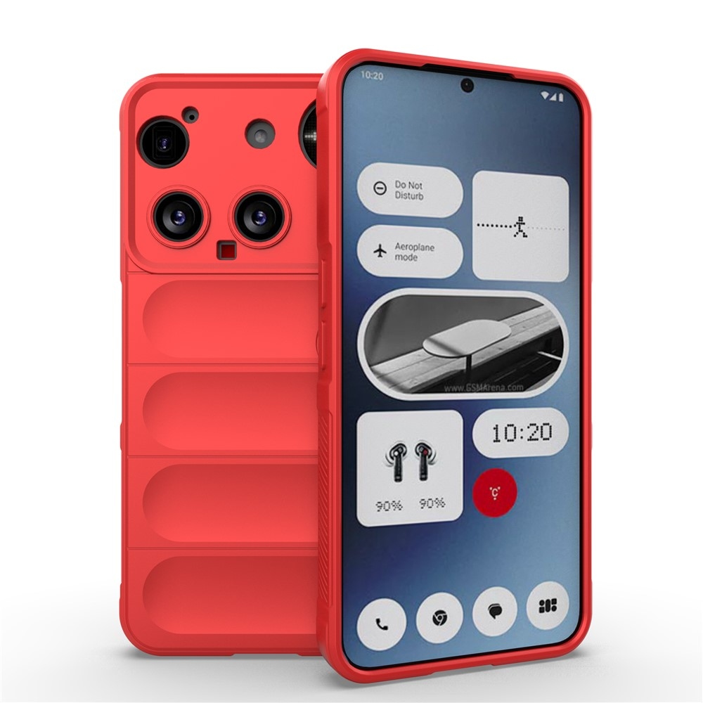 Rugg tartós zselés tok Nothing Phone (3) 5G telefonhoz - piros