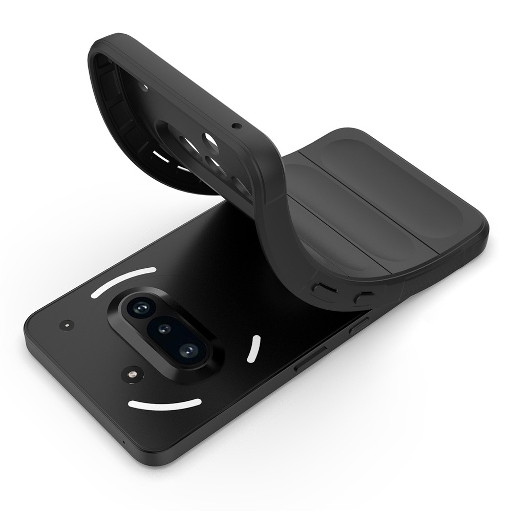 Rugg tartós zselés tok Nothing Phone (3a) telefonhoz - fekete