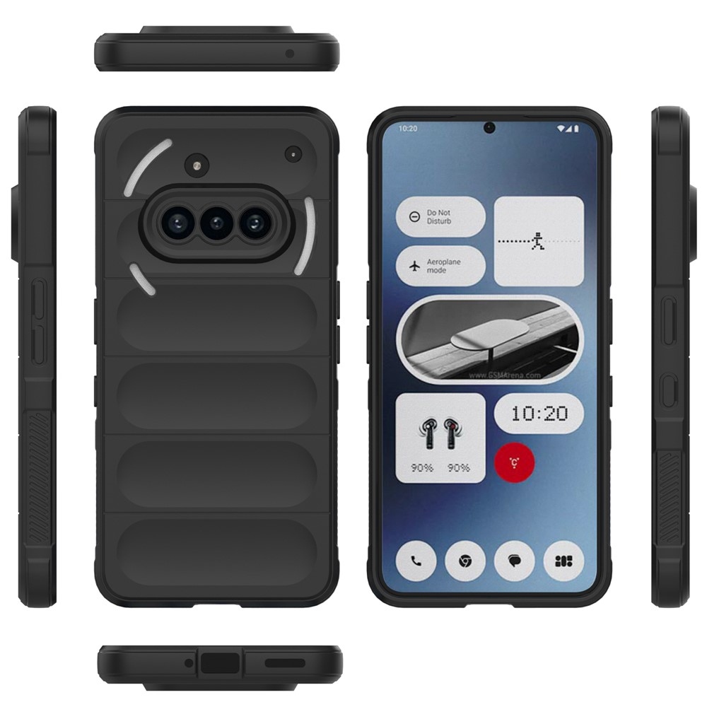 Rugg tartós zselés tok Nothing Phone (3a) telefonhoz - fekete