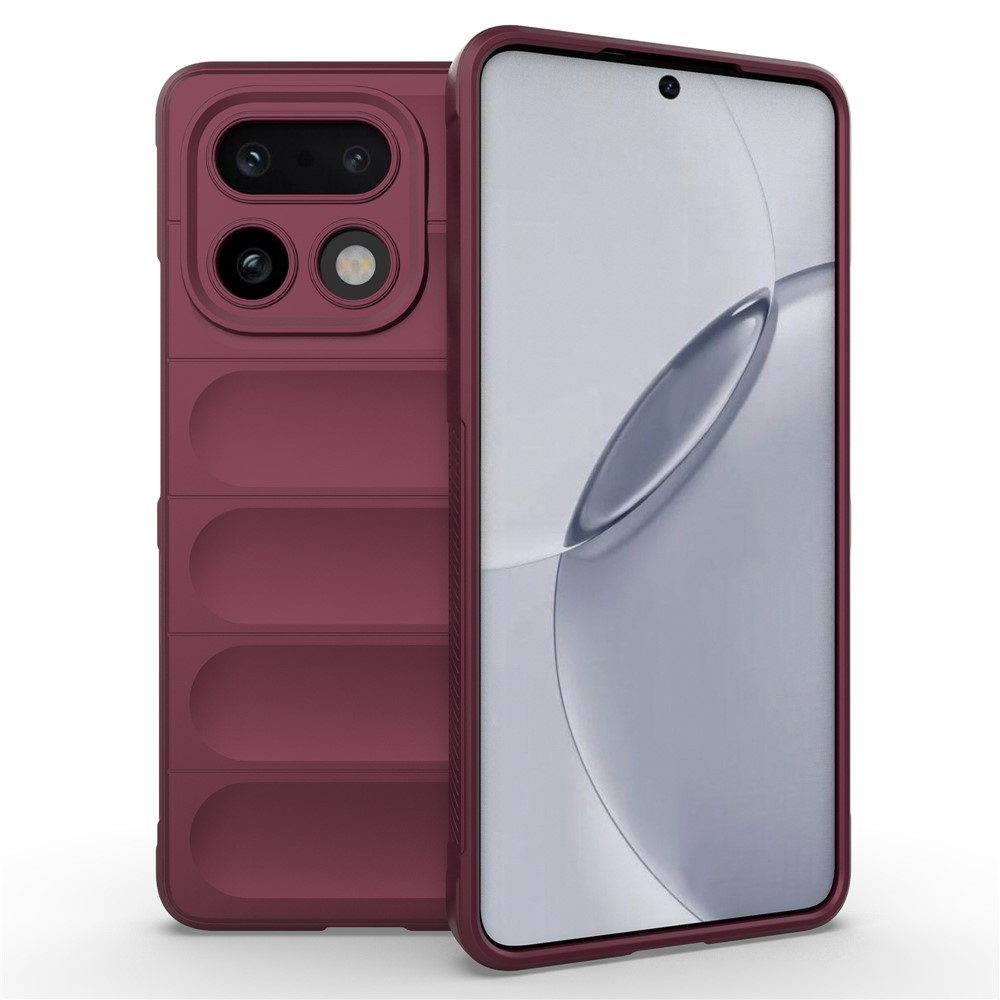 Rugg tartós zselés tok a Realme 16 Pro+ 5G készülékhez - bordó színű