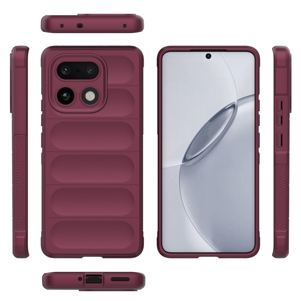 Rugg tartós zselés tok a Realme 16 Pro+ 5G készülékhez - bordó színű