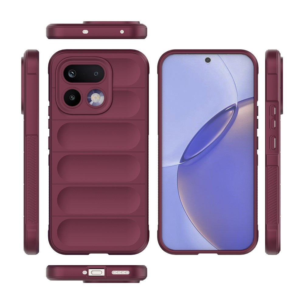 Rugg tartós zselés tok a Realme 16 Pro 5G készülékhez - bordó színű