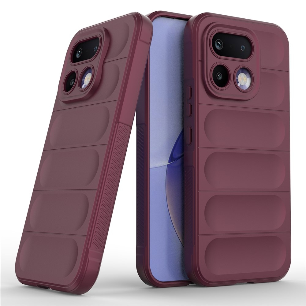 Rugg tartós zselés tok a Realme 16 Pro 5G készülékhez - bordó színű