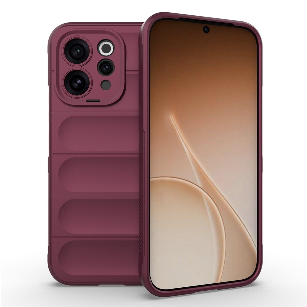 Rugg tartós zselés tok a Vivo V70 5G készülékhez - bordó színű