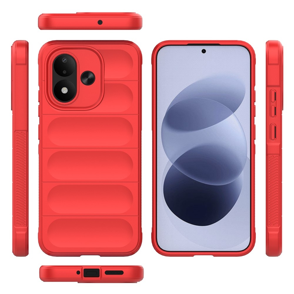 Rugg strapabíró gél tok a Xiaomi Redmi Note 17 4G/5G-hez – piros