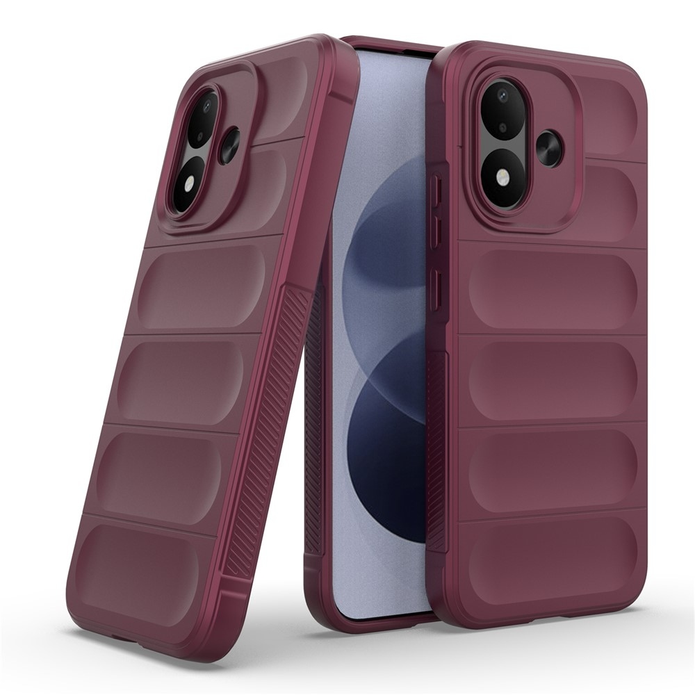 Rugg strapabíró gél tok a Xiaomi Redmi Note 17 4G/5G-hez – bordó