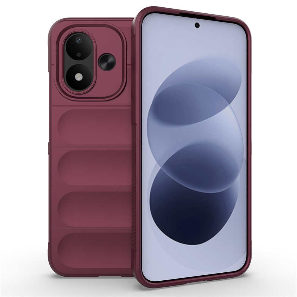 Rugg strapabíró gél tok a Xiaomi Redmi Note 17 4G/5G-hez – bordó