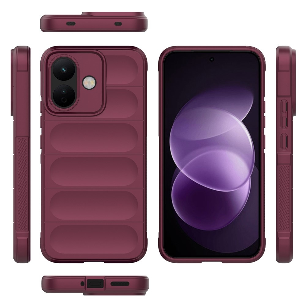 Rugg strapabíró gél tok a Xiaomi Redmi Note 17 Pro 5G-hez – bordó