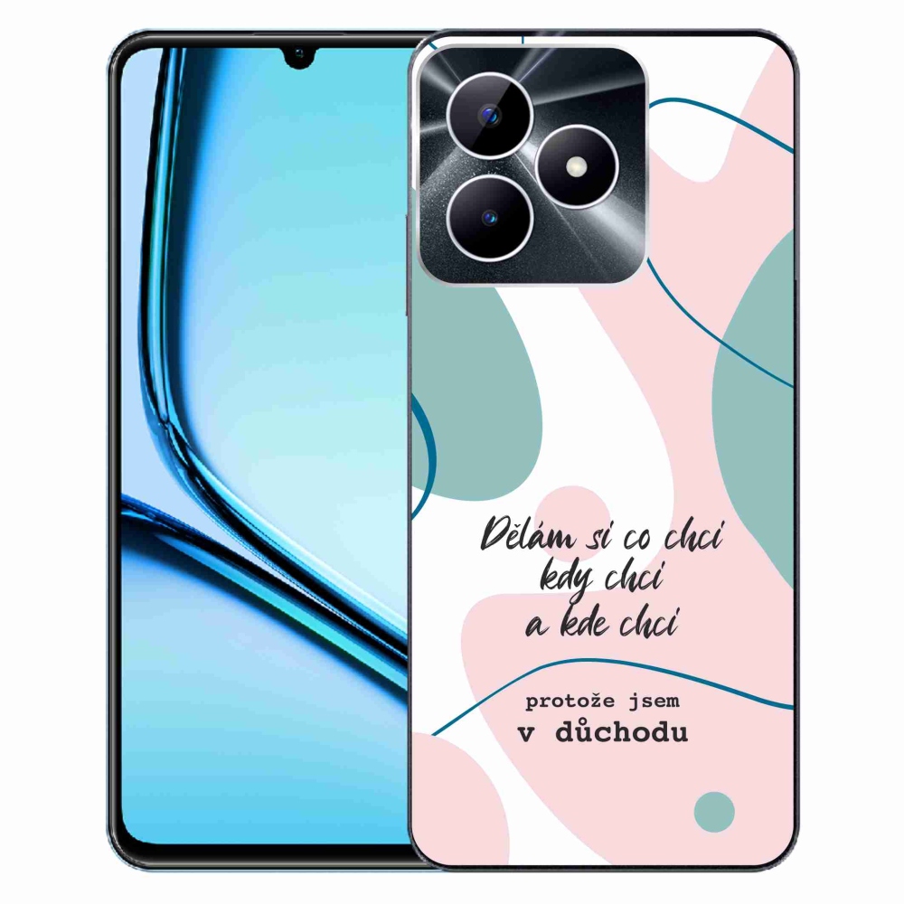 Gél borító mmCase a Realme Note 50 készülékhez - vicces szöveg 10 fehér háttér