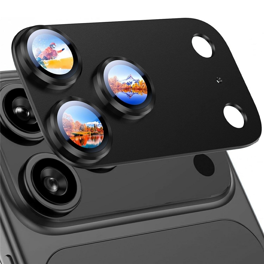 RURI üveg lencse iPhone 18 Pro Max okostelefonhoz – fekete