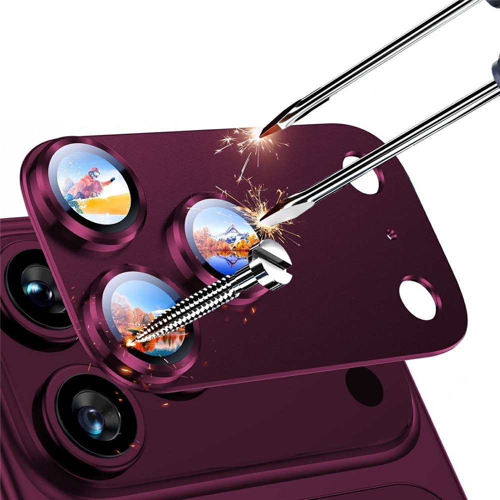 RURI üveg lencse az iPhone 18 Pro Max mobiltelefonhoz – bordó