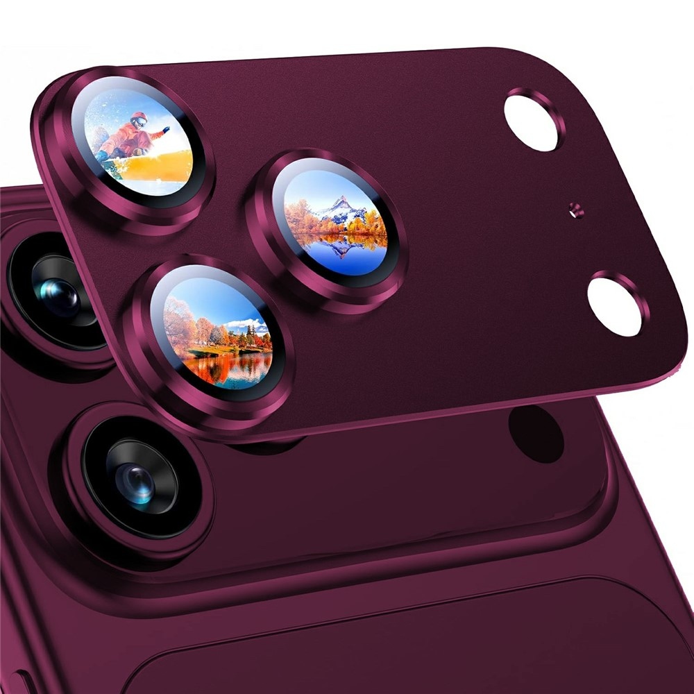 RURI üveg lencse az iPhone 18 Pro Max mobiltelefonhoz – bordó