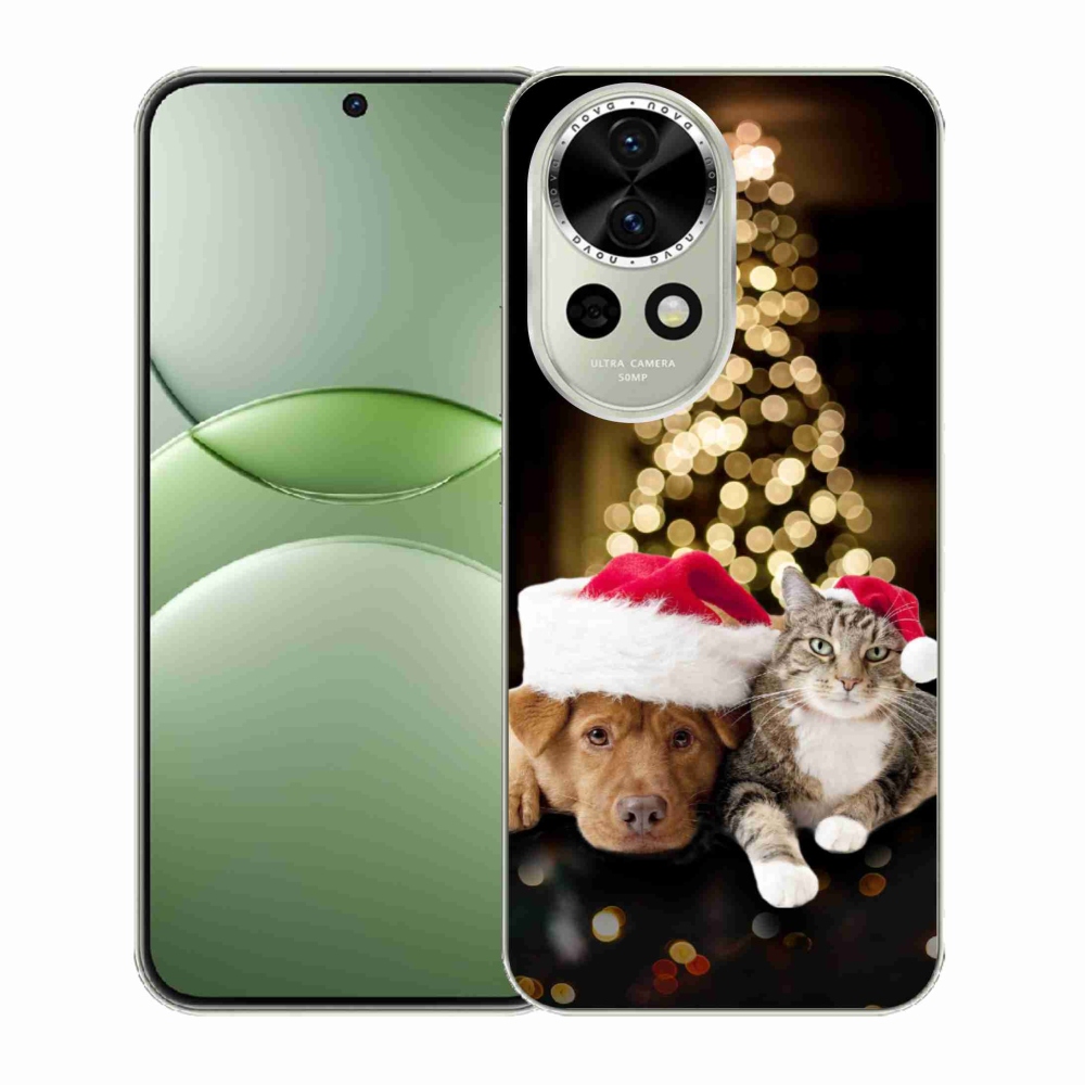 Gél borító mmCase a Huawei Nova 13 5G-n - Karácsonyi kutya és macska