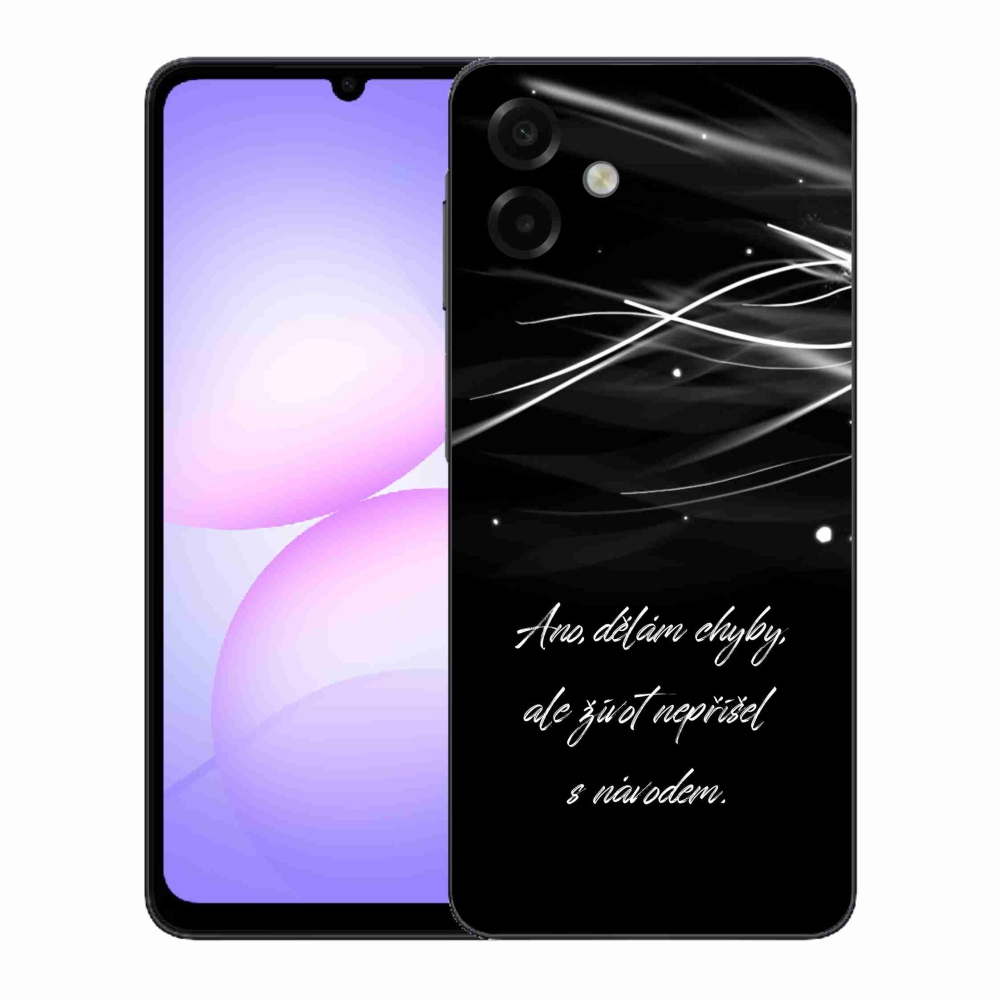 Gél borítás mmCase Samsung Galaxy A07 4G - idézem fekete háttérrel