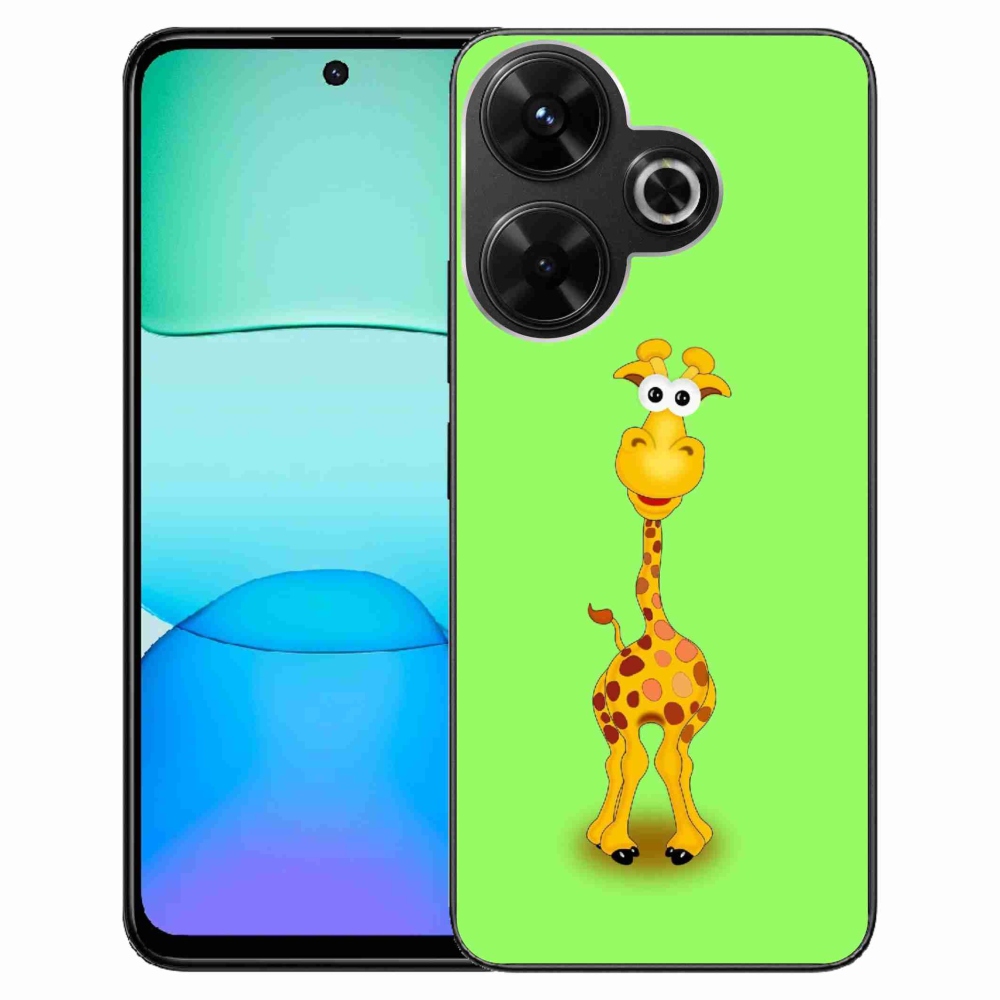 Gél borítás mmCase a Xiaomi Redmi 13 4G/Poco M6 4G számára - rajzfilm zsiráf