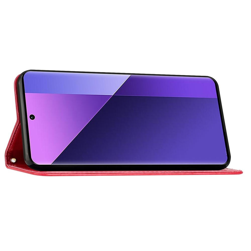 Virágok könyv tok Samsung Galaxy S25 Ultra készülékhez - piros