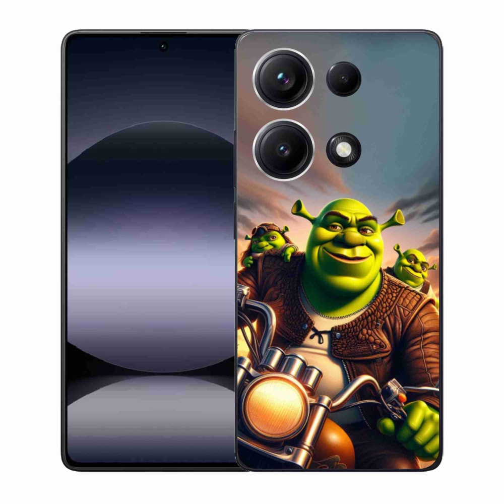 Gél borítás mmCase a Xiaomi Redmi Note 14S-hez - Shrek egy motorkerékpáron