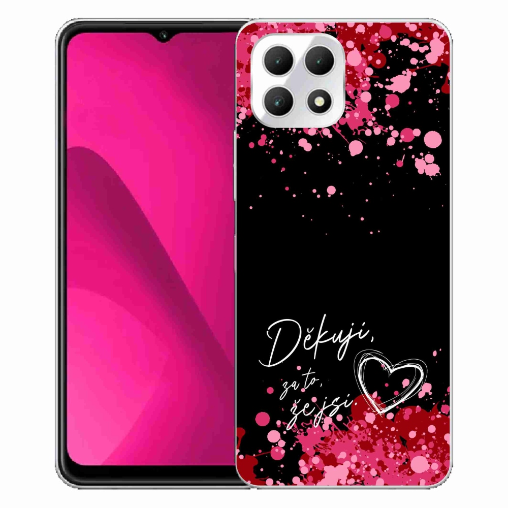 Gél borító mmCase a T-Mobile T Phone 2 készülékhez - love text 2 fekete háttér