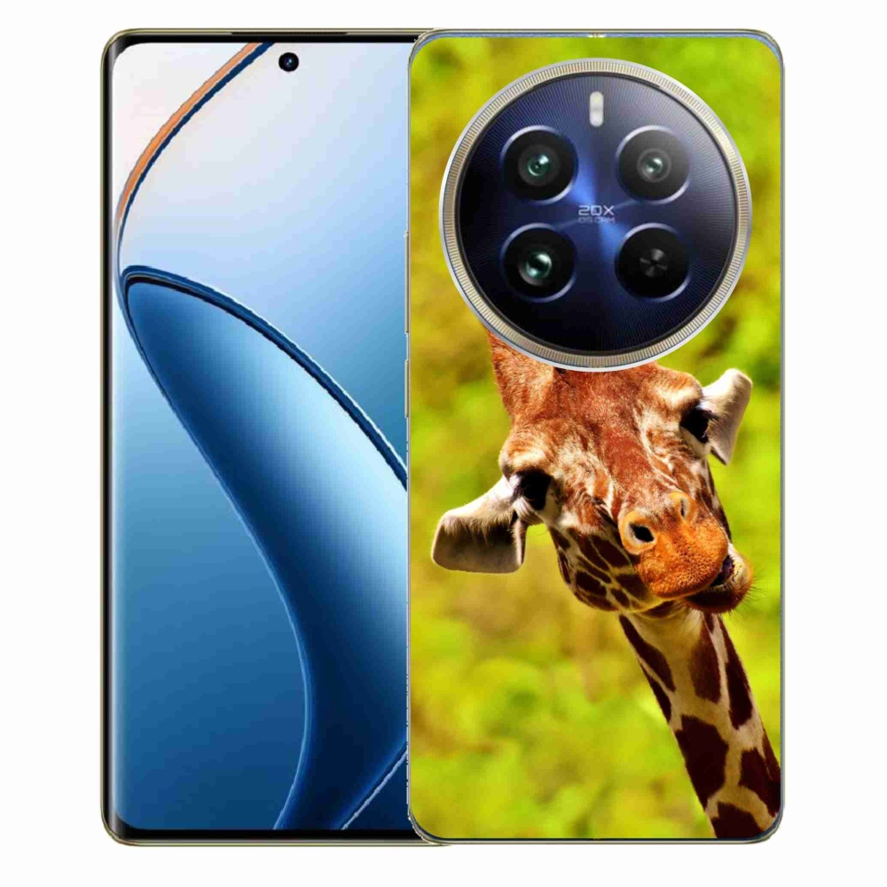 Zselés borítás mmCase a Realme 12 Pro 5G/12 Pro+ 5G számára - zsiráf