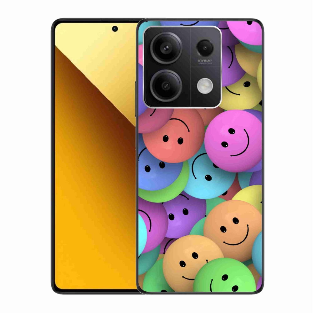 Gél borítás mmCase a Xiaomi Redmi Note 13 5G számára - színes smiley-k