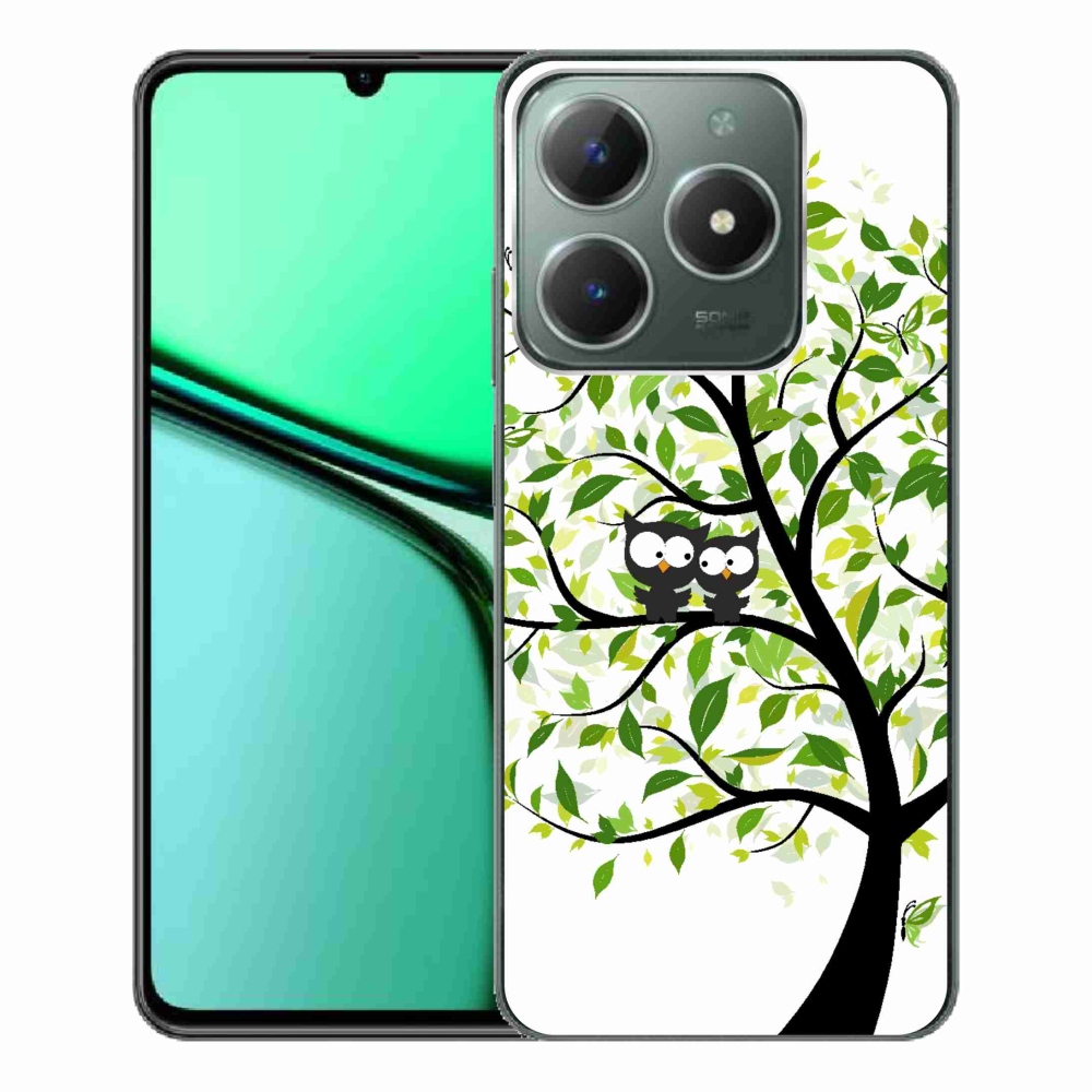 Zselés borító mmCase a Realme C61 készülékhez - baglyok a fán