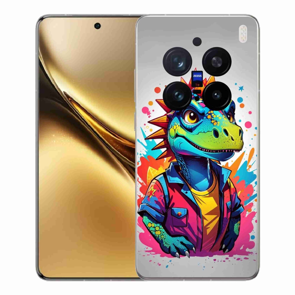 Zselés borítás mmCase a Vivo X200 Pro 5G készülékhez - színes dinoszaurusz