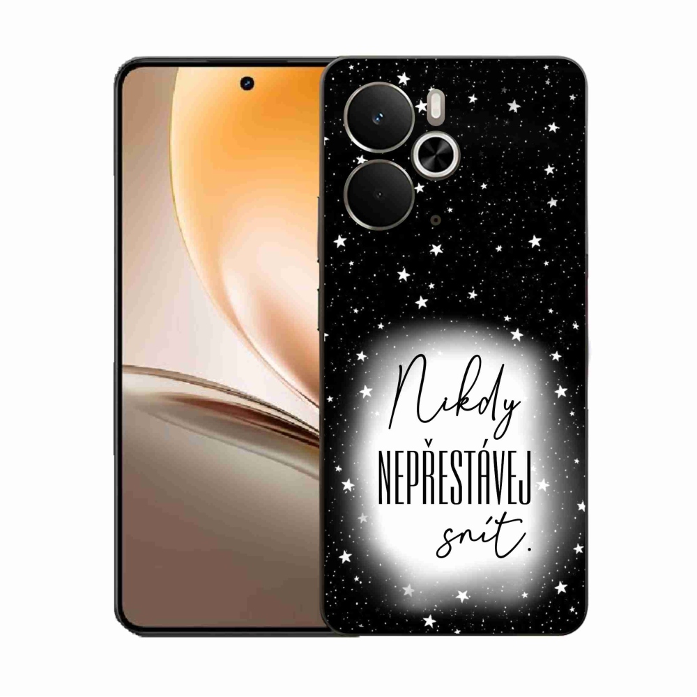 Gél borító mmCase a Realme 14 5G/14T 5G készülékhez - Quote 1 fehér és fekete háttérrel