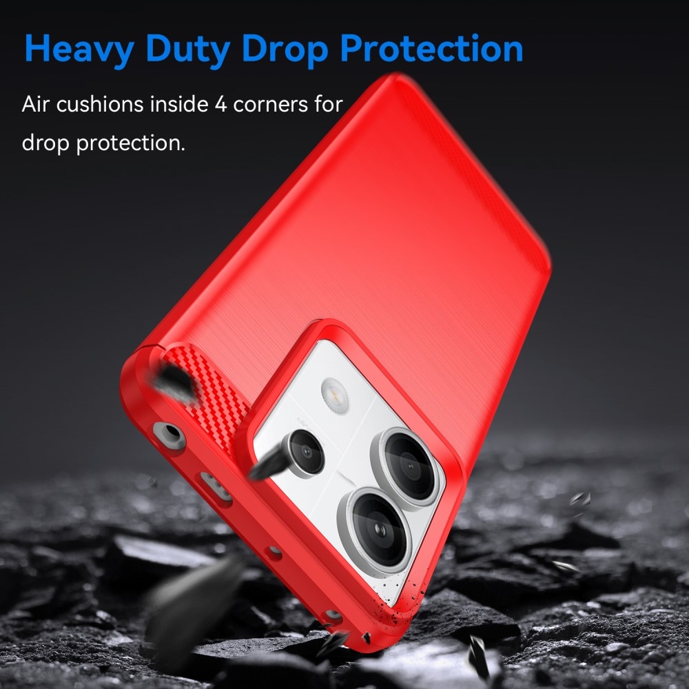 Szénálló zselés tok Xiaomi Redmi Note 13 Pro 5G/Poco X6 5G - piros