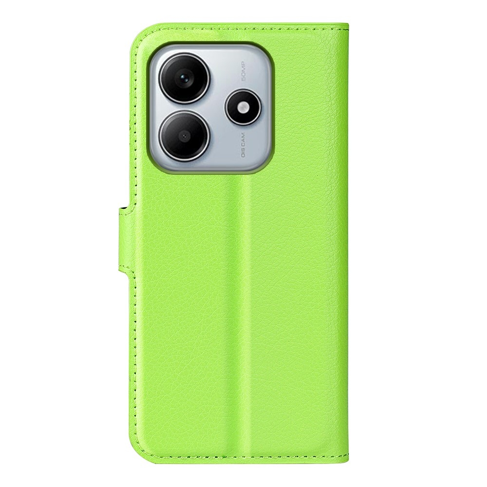 Litchi könyv tok a Xiaomi Redmi Note 14 5G-hez - zöld