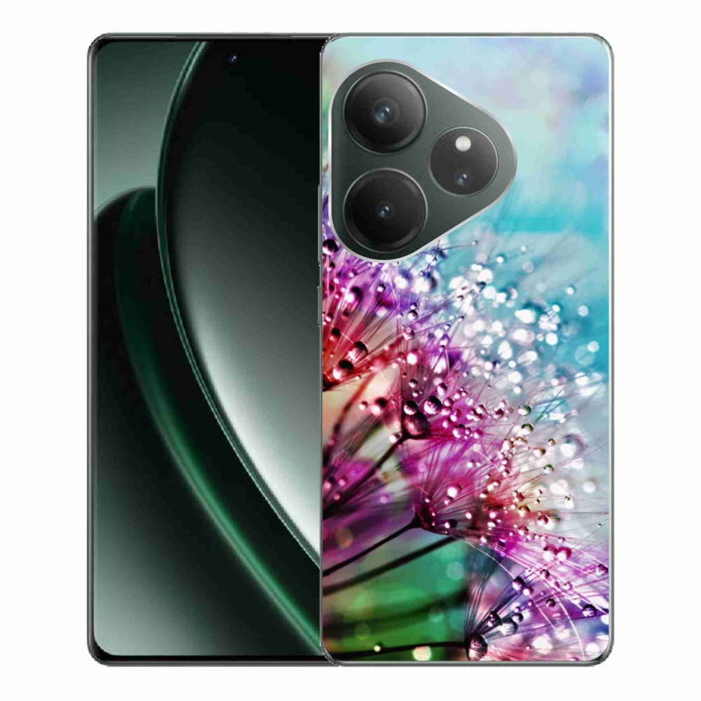 Gél borítás mmCase a Realme GT 6 5G/GT 6T 5G számára - színes virágok