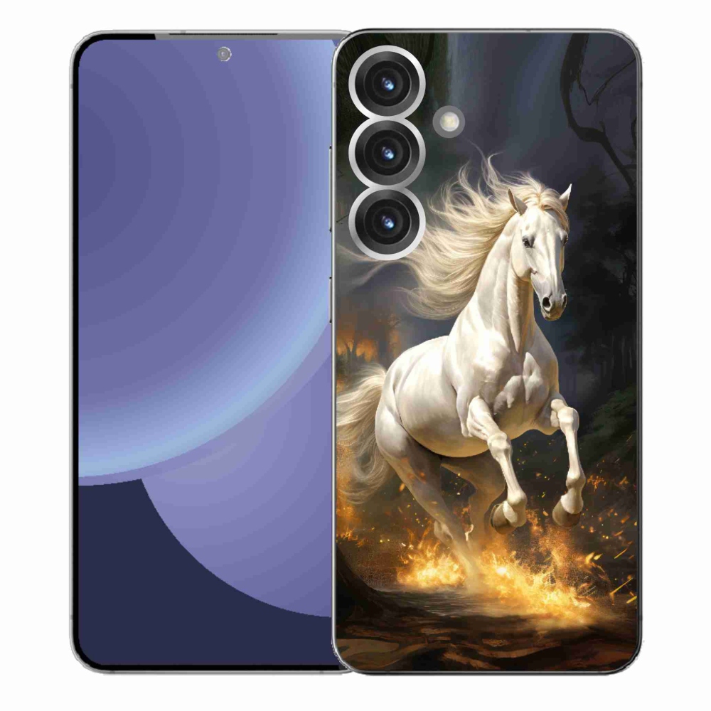 Gél védőhuzat mmCase Samsung Galaxy S25+ - fehér ló 2