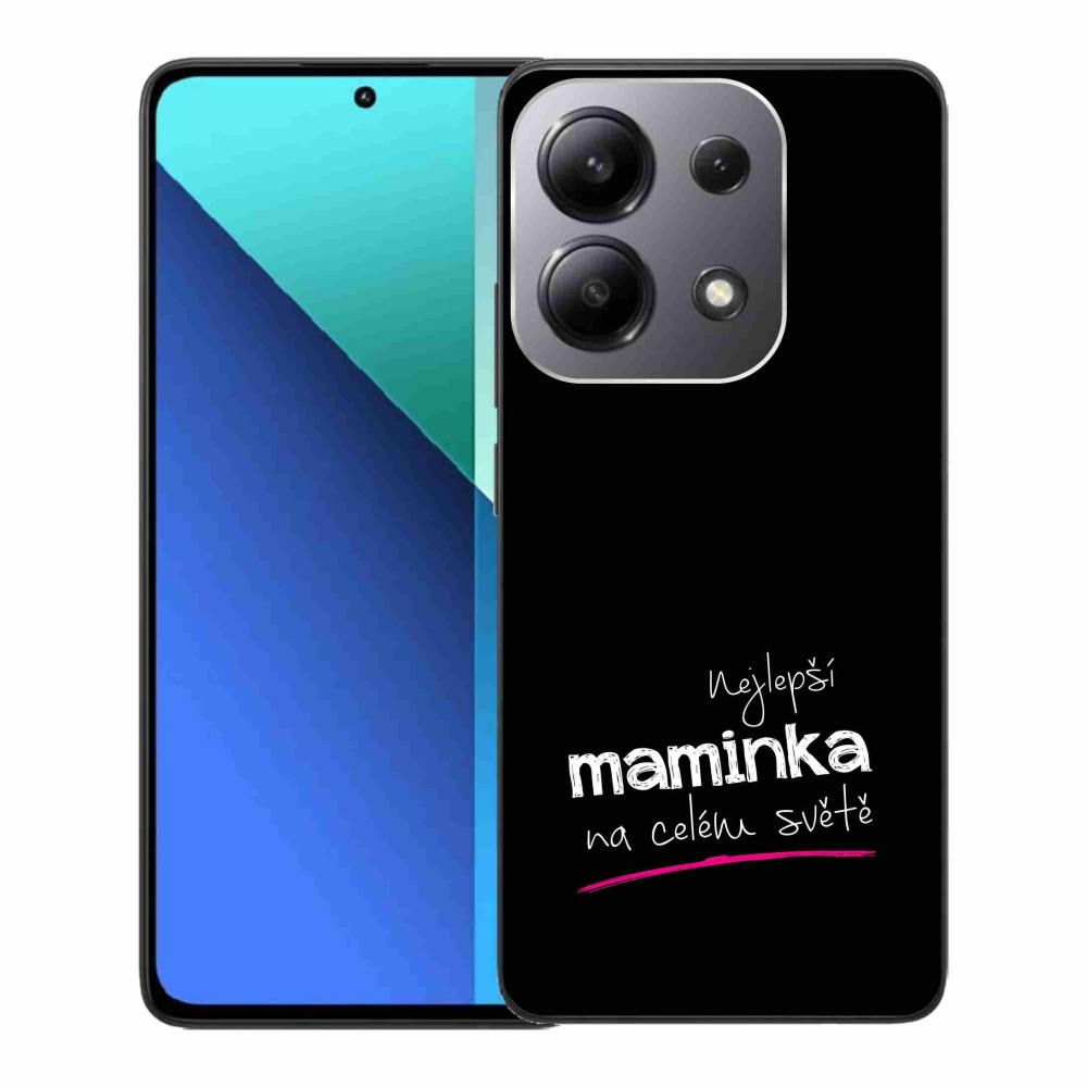 Gél borító mmCase a Xiaomi Redmi Note 13 - legjobb anya 4 fekete háttérrel