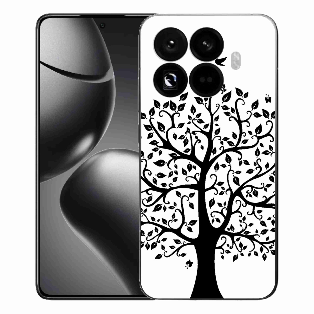 Gél borítás mmCase a Xiaomi 15T Pro számára - fekete és fehér fa